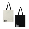 BY Сумка-шоппер, 38x42см, "Просто белая/черная сумка", внутр.карман, длинные ручки 58 см, ПЭ, 2диз.